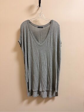 Brandy Melville Gray V-Neck Dolman Tunic